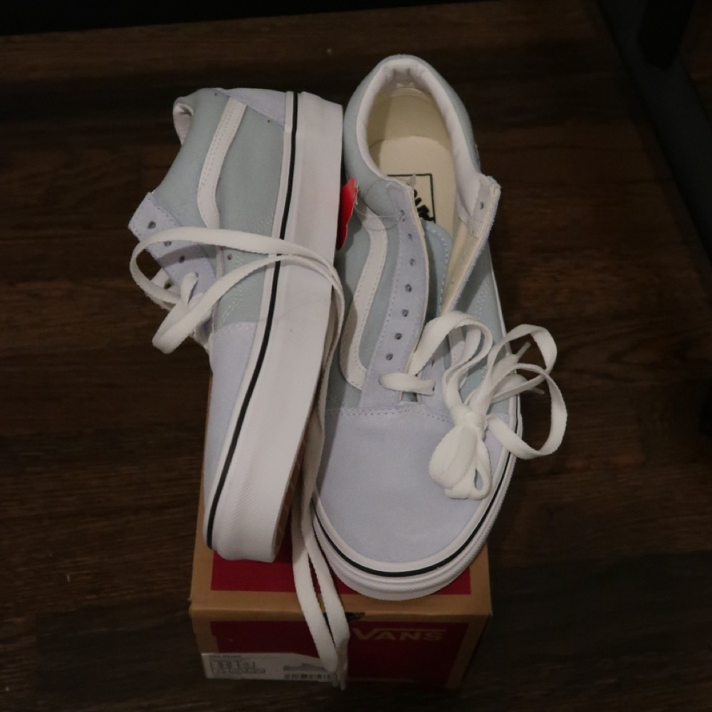 Vans Old Skool baby blue shoes